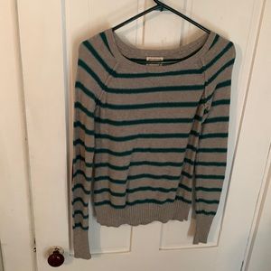 Kenji size small striped sweater with elbow patches